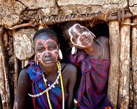 Two Young Mursi Girls, Omo Valley Ethiopia